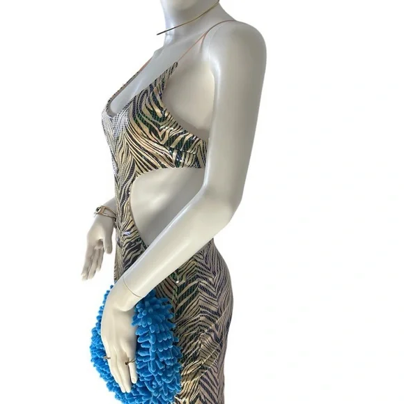 Sequence Y2K Zebra Print Cutout Dress - Picture 5 of 5